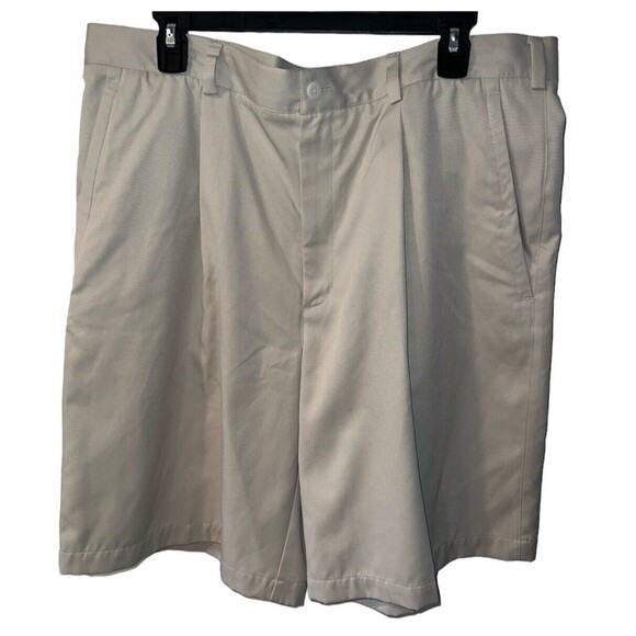 Nike Golf Shorts Dri Fit Mens 38 Tan Standard Fit Athletic Pleated Front casual - Picture 1 of 9